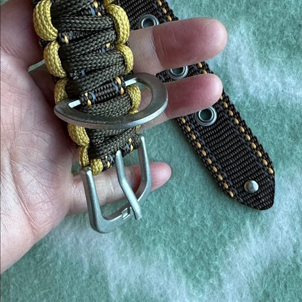 NEW Browning survival cord brown and Yellow Braided dog collar